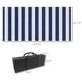 thumbnail image 6 of Outsunny Outdoor Rug & Bag, 9' x 18' Plastic Rug, Blue & White, 6 of 7