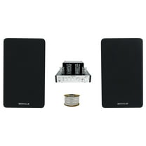 Rockville BluTube Tube Amplifier w/ Bluetooth (2) 5.25" Black Bookshelf Speakers