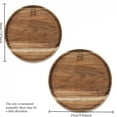 thumbnail image 5 of 20/25cm Acacia Wood Round Wooden Dinner Tray Easy To Clean, Pizza Salad Tray Fruit Dessert Tray, Snack Tray, Stackable, Reusable, 5 of 8