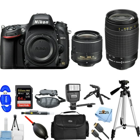 Nikon D610 DSLR Camera with 18-55mm + 70-300mm!! 2 LENS PRO BUNDLE BRAND (Best Semi Pro Dslr)