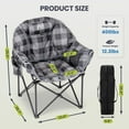 thumbnail image 2 of MOPHOTO Oversized Heated Camping Chair,Patio Lounge Chairs with 3 Heat Levels,Portable Folding Heated Chair Round Moon Saucer Folding Lawn Chair, 2 of 6