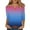 Blue, variant on Seductiva Women's Classic-Fit 3/4 Sleeve 3/4 Sleeve Tops for Women Summer Notched V Neck Plain T Shirts Casual Cute Three Quarter Length Blouses Casual Solid Basic Tees Summer Tops