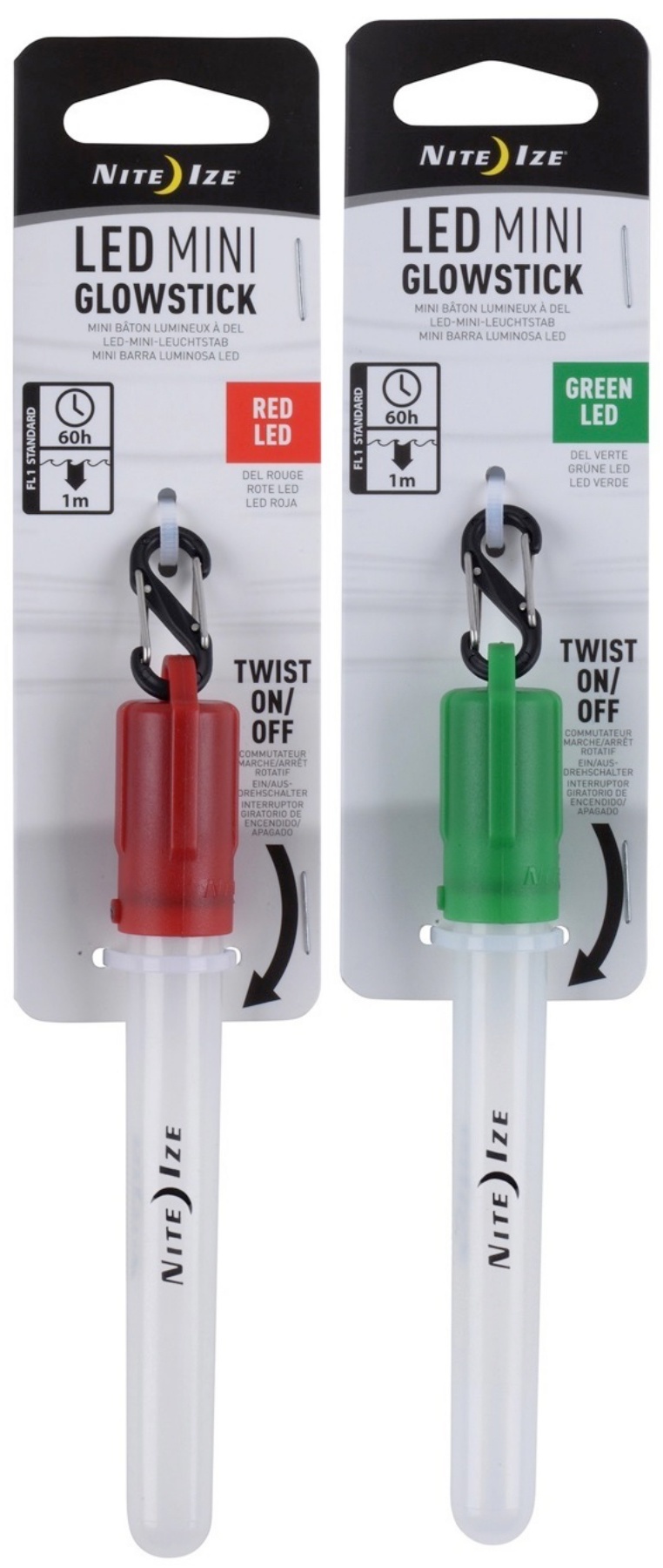 Nite Ize 2Pack Radiant LED Mini Glowsticks Green and Red