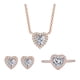 thumbnail image 2 of Pendientes para mujer, regalos para mujer, collar con colgante de corazón de clavícula de cristal eterno con diamantes, pendientes para mujer, 2 of 4