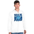 thumbnail image 5 of God is My Strength and Power Zip Up Hoodie Men's Women's Brisco Brands S, 5 of 6