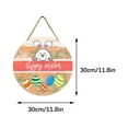 thumbnail image 3 of Xihbxyly Letrero de Madera de Pascua, Decoración Rústica para El Hogar, Diseño Redondo Único, Material Reutilizable, Fácil de Colgar, Decoración para Patio y Puerta Al Aire Libre, Celebración de Pasc, 3 of 7