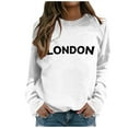 thumbnail image 2 of London Sweatshirts for Women 2025 Long Sleeve Crewneck Graphic Sweatshirt Pullover Tops Fall Winter Outfits Streetwear, 2 of 5
