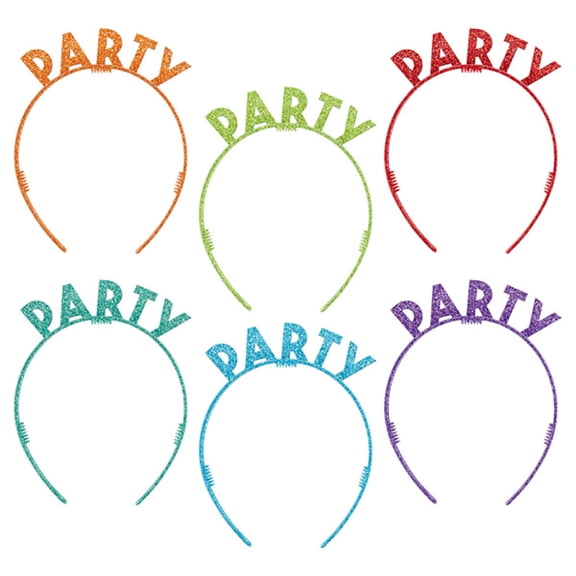 Birthday Party Assorted Glitter Headbands