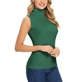 thumbnail image 3 of MANIFIQUE Women Sleeveless Mock Turtleneck Tank Tops Slim Fit Stretchy Layer Tee Shirts, 3 of 7