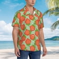 thumbnail image 5 of Fotbe Hand Drawn Strawberry Hawaiian Shirt for Men Unisex Summer Beach Casual Short Sleeve Cotton Linen Button Down Shirts-Large, 5 of 9