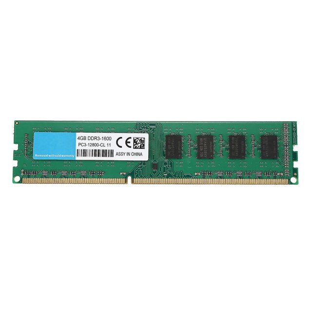 La memoria Ram Pc3-12800 Amd de escritorio Ddr3 Dimm 4gb 1600mhz dedicó la partícula echada a un lado 1.5v del doble de la memoria