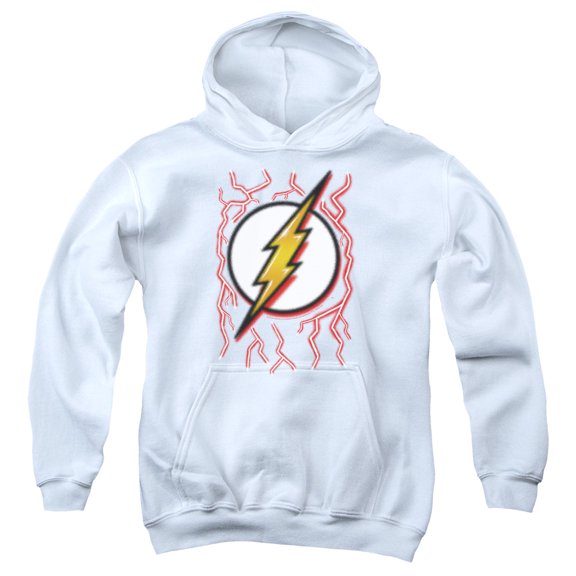 Dc Flash - Airbrush Bolt - Youth Hooded Sweatshirt - Medium