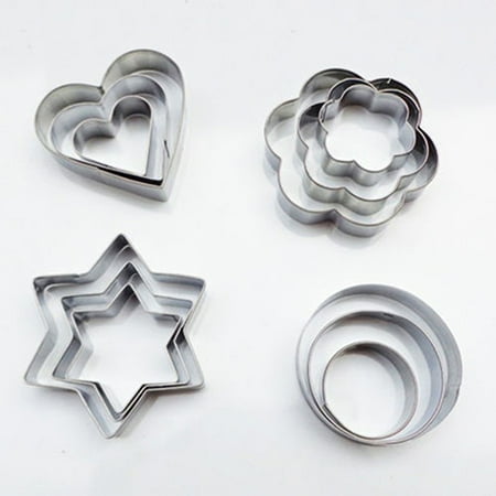 

Yoone 12 x Kitchen Stainless Steel Cake Cookie Fried Egg Fondant Mold Sugarcraft Cutter
