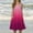 Gradient, variant on QUINDOS Womens Dresses Beach Crew Neck Sleeveless Sundress Sun Dresses Summer Tank Pleated Gradient Color Mini Knee Length Womens Dresses