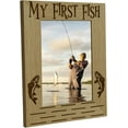 thumbnail image 1 of My First Fish Frame Fishing Photo Frames 4 x 6 Standing Wall Mounted Vintage Rustic Decor Picture Frames with Adjustable Kickstand Photos Desktop Display for Thanksgiving Friends Gifts, 1 of 6