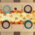 thumbnail image 3 of Linen Orange Watercolor Maple Leaf Fall Table Runner 72 Inches Long Farmhouse Fall Autumn Thanksgiving Home Kitchen Dining Room Table Decoration, 3 of 6