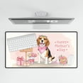 thumbnail image 4 of Happy Mother's Day Beagle Love Dog Mom Heart Flower Desk Mat Full Keyboard Mouse Pad Beagles Dog Lover Gifts Idea Large Mousepad - 12004, 4 of 5