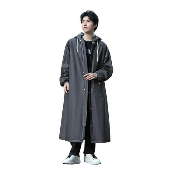 Men's Long Raincoat Full Coverage Mountain Bike Road Bike Single Rider Full Body Waterproof Raincoat Extended Brim Fashion Raincoat