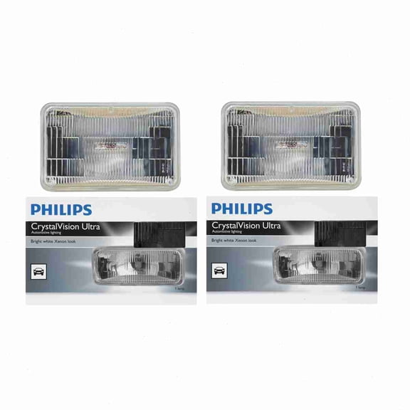 2 pc Philips H4656CVC1 CrystalVision Headlight Bulbs compatible with 25098 97695