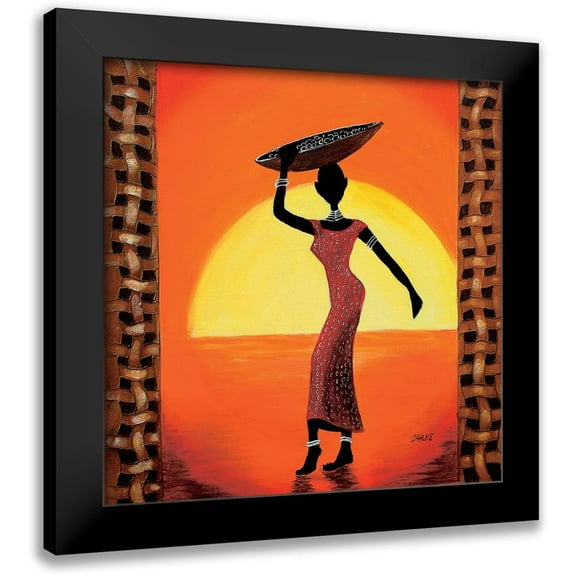 Dahlke, Izabella 12x12 Black Modern Framed Museum Art Print Titled - Cooking Girl II
