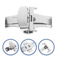 thumbnail image 2 of Miangastore Stainless Steel Watch Buckle Double Push Button Deployment Clasp For Watch Band Strap 20MM (Silver), 2 of 8