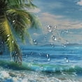 thumbnail image 5 of Orinice Palm Tree Beach Bathroom Decor Set Colorful Luxurious Graphic Print Polyester Fabric Shower Curtain with Hooks 36x72, 5 of 7