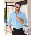 thumbnail image 4 of COOFANDY Men's Long Sleeve Casual Button Down Shirts Untucked Shirts for Men Regular Fit Dress Shirt, 4 of 10