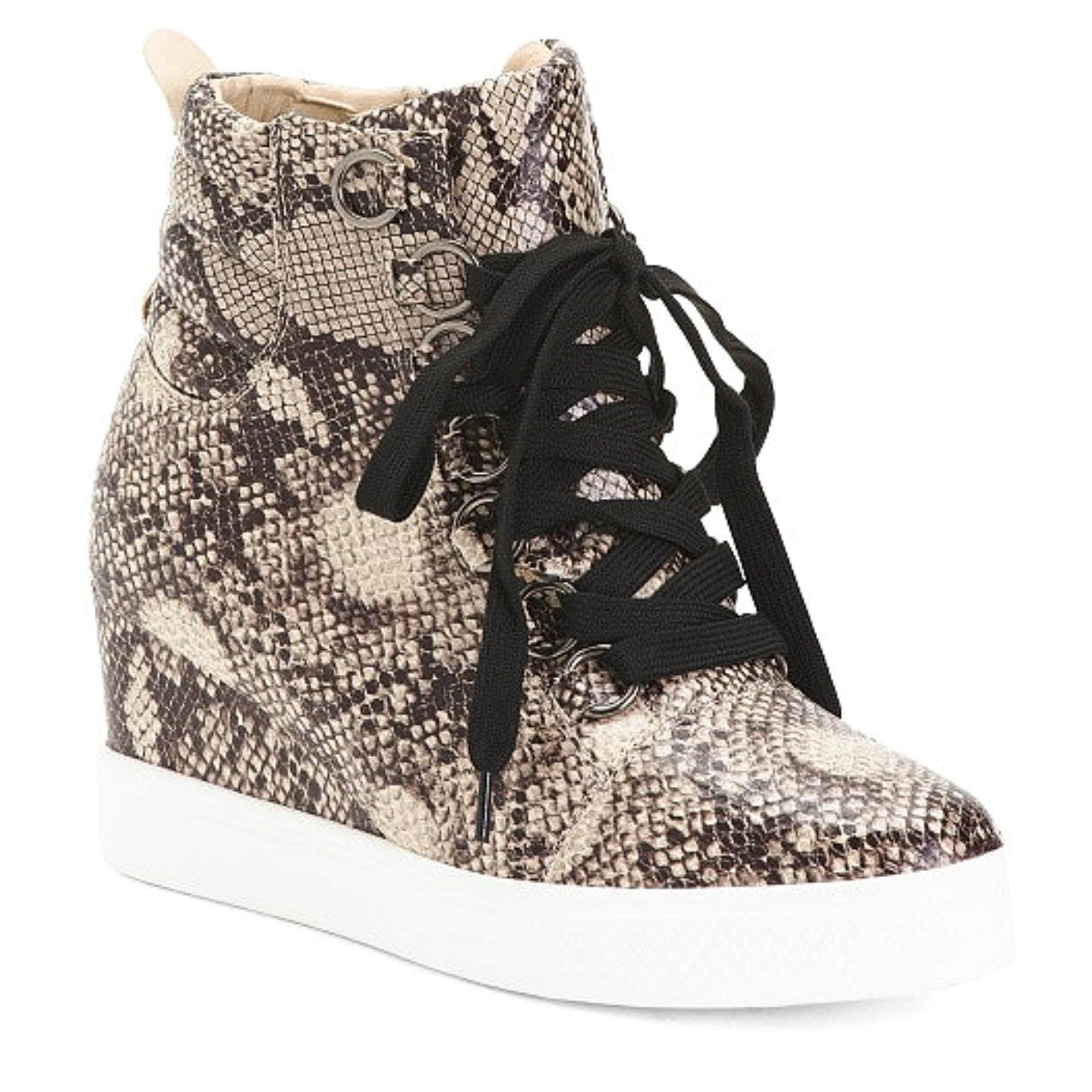 Snake print wedge best sale sneakers