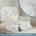 thumbnail image 3 of Xixirimido Floral Patchwork Pattern Recliner Chair Covers 4 Pieces, Stretch Lazy Boy Recliner Cover, Recliner Sofa Slipcover with Pockets, Furniture Protector for Living Room, Pets, Kids, 3 of 8