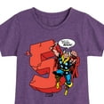 thumbnail image 3 of Marvel Thor - Birthday Five - Toddler and Youth Girls Fitted Short Sleeve Graphic T-Shirt, 3 of 5