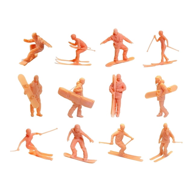 Vogacara Skiing Figures Resin Doll Model for Miniatures Desk Decoration DIY Garden Type3 NO3
