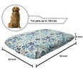 thumbnail image 2 of Floral Pet Bed, Botanical Themed Natural Motifs Bluish Flowers and Branches on a Plain Background, Chew Resistant Pad for Dogs and Cats Cushion with Removable Cover, 24" x 39", Blue, by Ambesonne, 2 of 4
