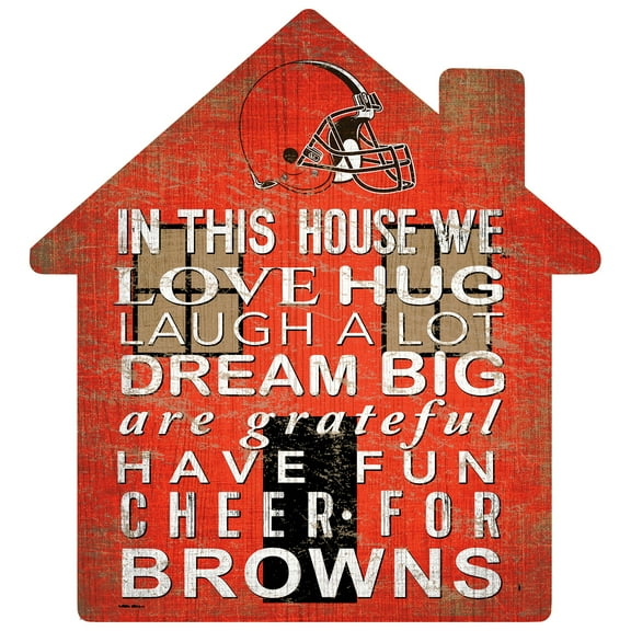 Cleveland Browns 12'' Team House Sign