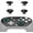Black, variant on eXtremeRate Octagonal Gated Sticks Design Faceplate Shell for Nintendo Switch 2 Pro Controller, Custom DIY Replacement Front Housing Case, ThumbsGear Thumbsticks - Donut Odyssey