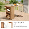 thumbnail image 4 of Ktaxon 5-Pc Patio Bar Set, High-Top Table & 4 Stools w/Wine Holder, PE Wicker, Yellow, 4 of 10
