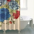 thumbnail image 4 of Pioneer Colorful Floral Shower Curtain for Bathroom Home Decor Bathtubs Waterproof Fabric Curtain with 12 Hooks 72x72in, 4 of 6