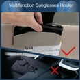 thumbnail image 2 of Unique Bargains Magnetic Sunglasses Holder for Car Sunglasses Clip Eyeglass Holder Visor Accessories Cowhide Gray 1 Pc, 2 of 7