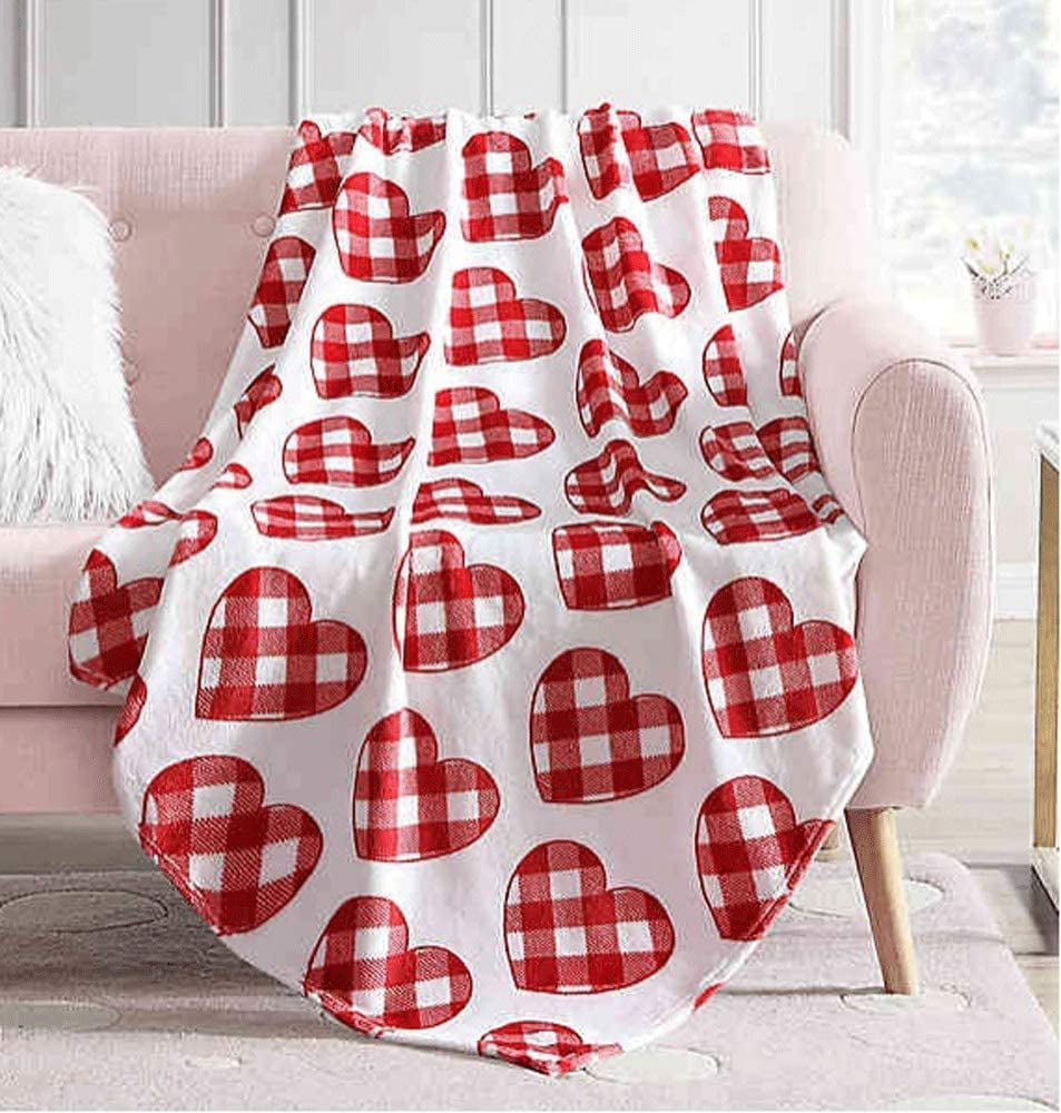 ENVOGUE Valentine Dachshund Dogs Hearts Love Rose Throw Blanket Oversized New