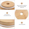 thumbnail image 3 of 8 piezas de tapas de bambú duraderas para tazas, frascos, latas de vidrio y vasos. Tapas de madera para botellas y vasos. Cubiertas de bambú con cierre hermético de goma (diámetro exterior 70 mm)., 3 of 7