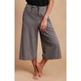 thumbnail image 5 of Cottonique Women's Cropped Wide Leg Pants ( Size: 7 | Melange Grey), 5 of 5