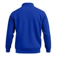thumbnail image 6 of Men's Soild Color Quarter Zip Pullover, Mock Neck Fleece Sweatshirt with Zipper Chest Pocket, Casual Long Sleeve Lightweight Slim Fit Sweatshirt for Fall Winter Blue XXXXL, 6 of 9