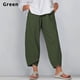 thumbnail image 1 of Pantalones harén para mujer, pantalones de pierna ancha de cintura elástica de lino y algodón Vintage, pantalones recortados holgados con bolsillos sólidos informales para mujer, S-5XL Tan Jianjun unisex, 1 of 2