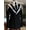 B_Black, variant on Men's Black Jacquard Double-Breasted Blazer, Slim Fit Formal Suit Jacket with Silver Brocade Trim for Weddings Galas & Special Events