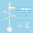 thumbnail image 5 of O2COOL White Finish Pool & Spa Valet, Adjustable Pool & Patio Towel Rack Stand, Pool Accessories, Weighted Base Outdoor Pool Rack, 5 of 6