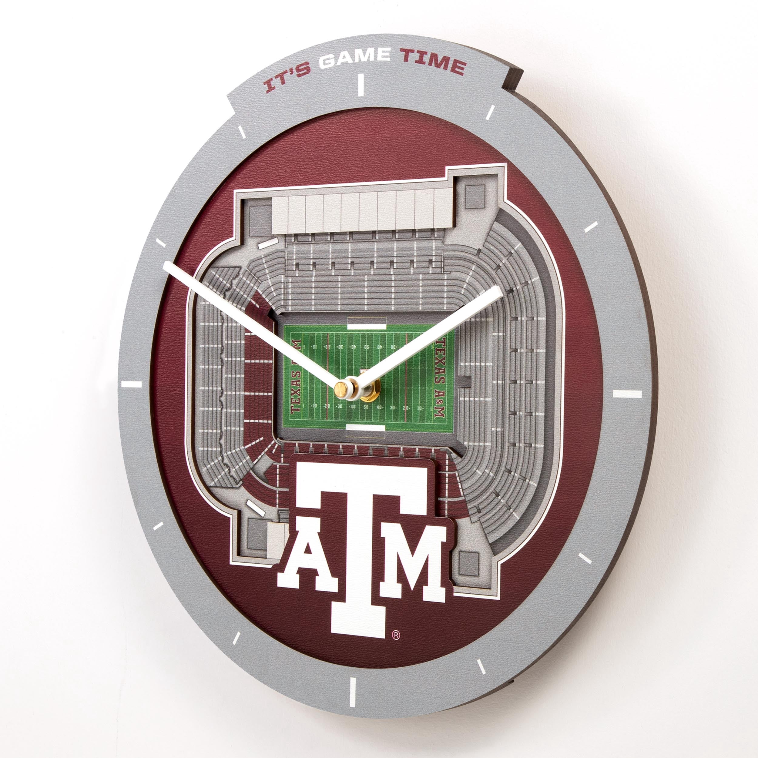 YouTheFan NCAA Texas A&M Aggies Stadiumview 3D Wall Clock