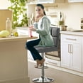 thumbnail image 2 of ViscoLogic Liberty Set of 2 PU Leather Swivel Ergonomic Counter Height Adjustable Hydraulic Bar Stools, Kitchen Stools, Gray, 2 of 8