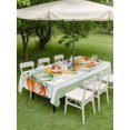 thumbnail image 3 of Outdoor Tablecloth with Umbrella Hole and Zipper, Thanksgiving Rectangle Table Cloth 54x80 Inch Waterproof Tablecloth, Fall Sage Green Pumpkin Eucalyptus Leaf Picnic Table Cover for Patio Camping, 3 of 7