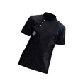 thumbnail image 1 of transemion Chef Jacket Short Sleeve Cooking Clothes Simple Chef Coat for Restaurant Black M, 1 of 9