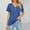 Blue, variant on USSUMA Womens Summer Tops Women'S Fashion Solid Color V-Neck Comfortable Loose T-Shirt Blouse Casual Tops Casual Online Shopping Wine Polyester S