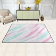 thumbnail image 3 of Pink Art Pattern Soft Polyester Area Rug 31''x20'', Non Slip, Memory Foam, Water Absorbent, 3 of 7